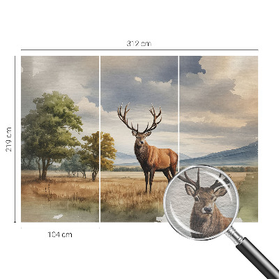 Tapet væg Majestætisk hjort