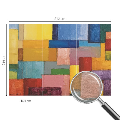 Fototapet børneværelse Farvede rektangler