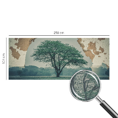 Fotovæg soveværelse Et ensomt træ