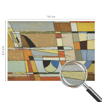 Fototapet soveværelse med et geometrisk harmonimotiv