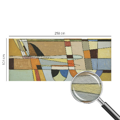 Fototapet soveværelse med et geometrisk harmonimotiv