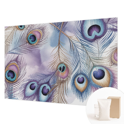 Fototapet efter mål Påfuglefjer