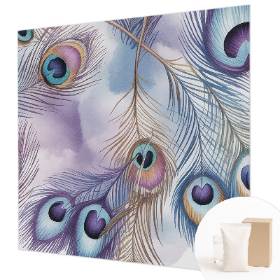 Fototapet efter mål Påfuglefjer