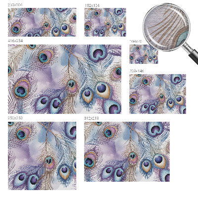 Fototapet efter mål Påfuglefjer