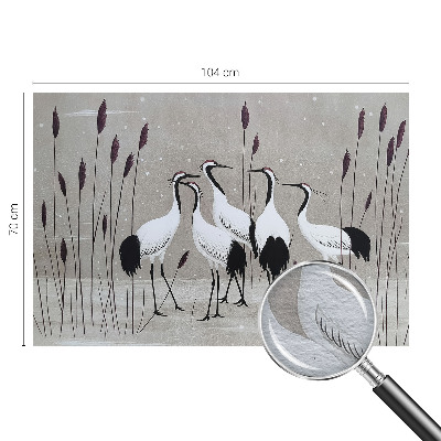 Høj kvalitet fototapet En flok traner