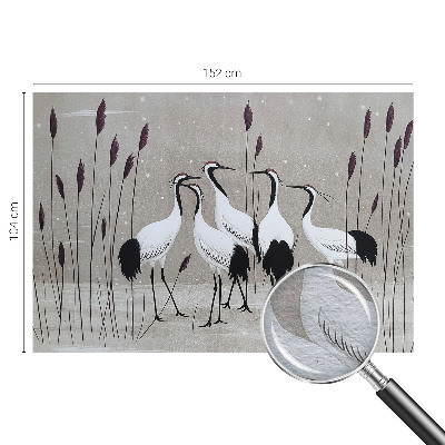 Høj kvalitet fototapet En flok traner