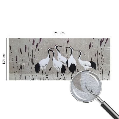 Høj kvalitet fototapet En flok traner