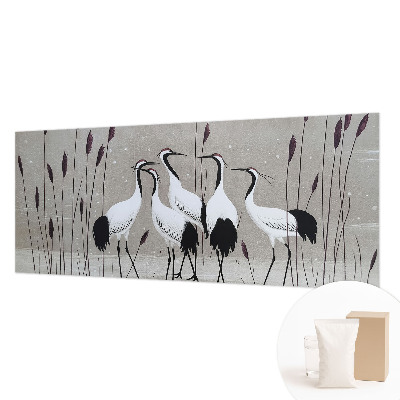 Høj kvalitet fototapet En flok traner