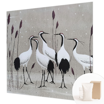 Høj kvalitet fototapet En flok traner