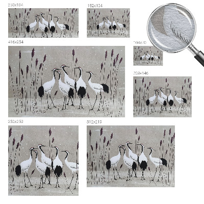 Høj kvalitet fototapet En flok traner