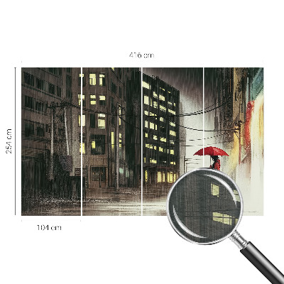 Stor fototapet Regnfuld by