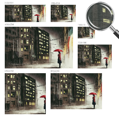 Stor fototapet Regnfuld by