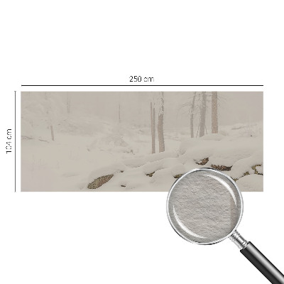 Foto tapet med motiv af en snedækket skov
