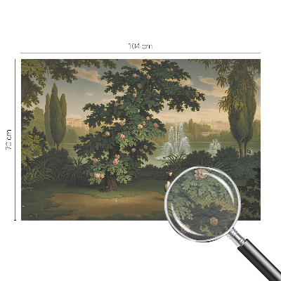 Non-woven fototapet med motiv af en naturlig have