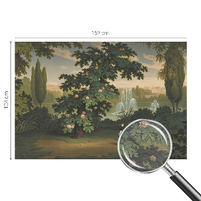 Non-woven fototapet med motiv af en naturlig have