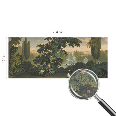 Non-woven fototapet med motiv af en naturlig have