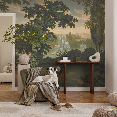 Non-woven fototapet med motiv af en naturlig have