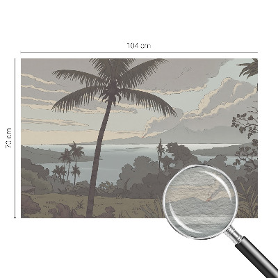 3D fototapet Eksotisk landskab