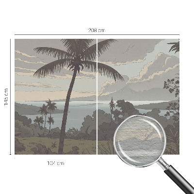 3D fototapet Eksotisk landskab