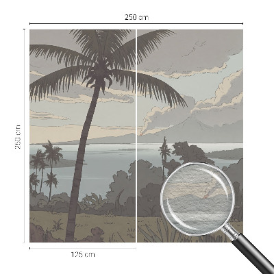 3D fototapet Eksotisk landskab