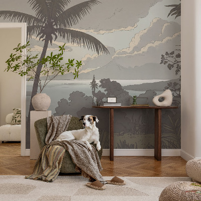 3D fototapet Eksotisk landskab