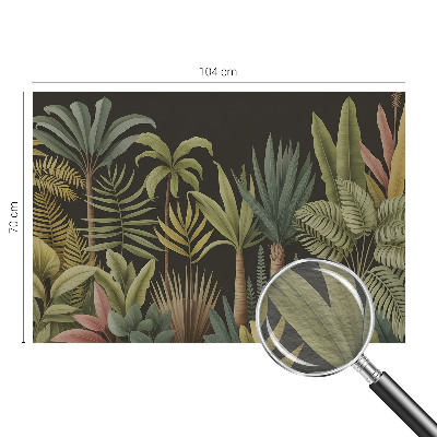 Væg tapet med tropisk junglemotiv