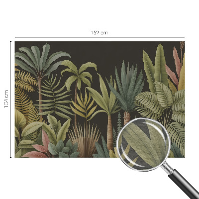 Væg tapet med tropisk junglemotiv