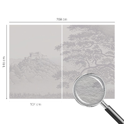 Fototapet stue Slotlandskab