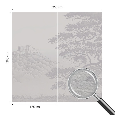 Fototapet stue Slotlandskab