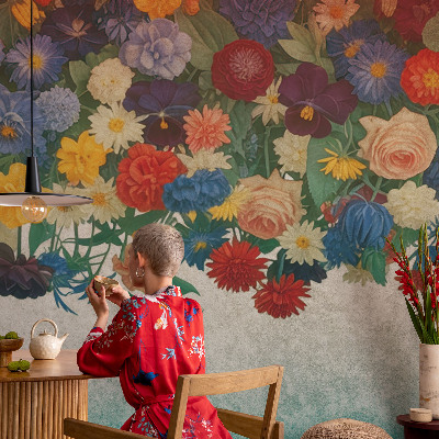 Fototapet børneværelse Farverige blomster