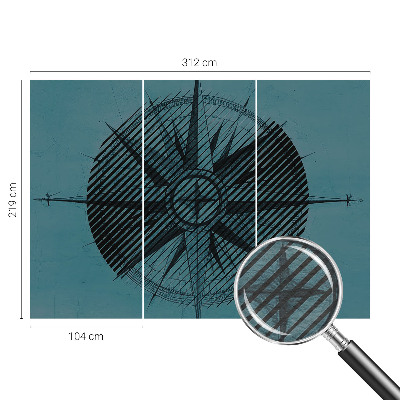 Fototapet på mål Marinekompas