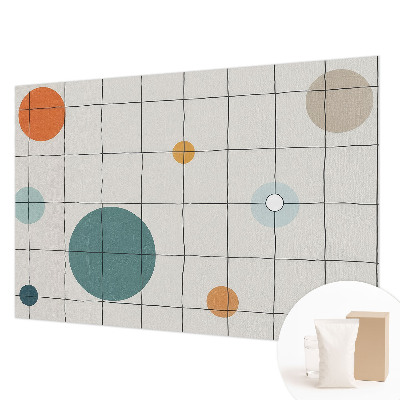 3D fototapet Farvede cirkler