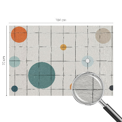 3D fototapet Farvede cirkler