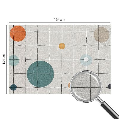 3D fototapet Farvede cirkler