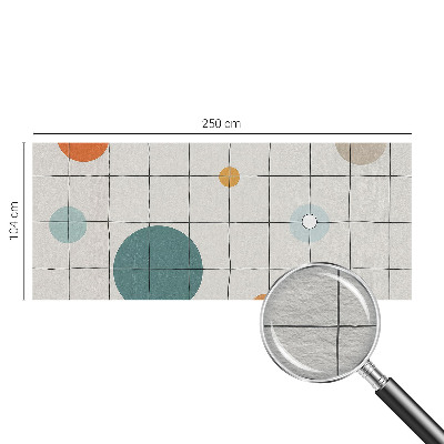 3D fototapet Farvede cirkler