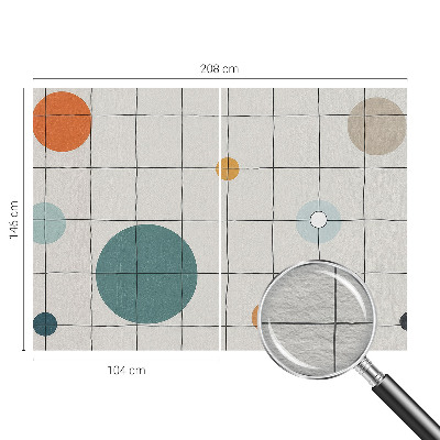 3D fototapet Farvede cirkler