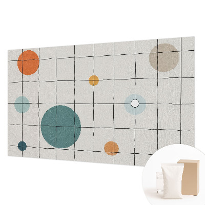3D fototapet med farvede cirkler som motiv