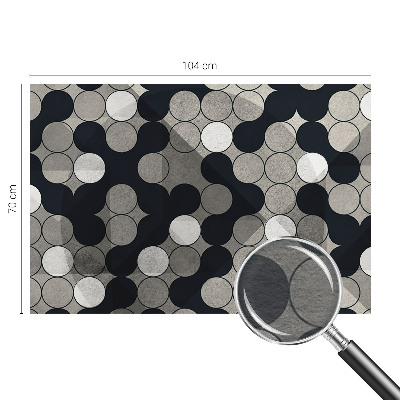 Fototapet med et mønster af geometriske cirkler