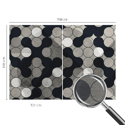 Fototapet med et mønster af geometriske cirkler