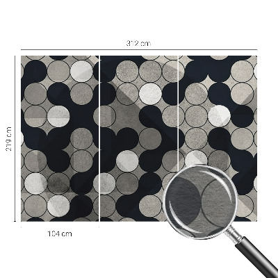 Fototapet med et mønster af geometriske cirkler