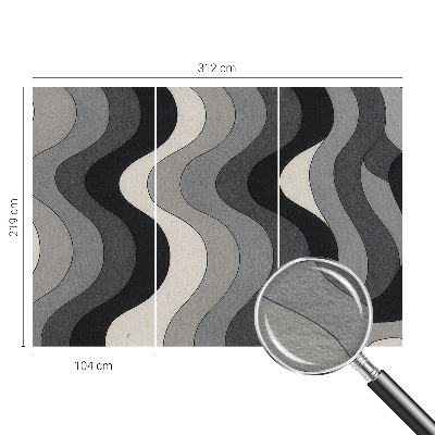 Foto tapet Grå bølger