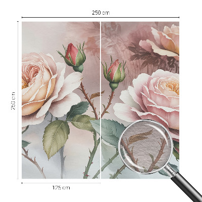 Non-woven fototapet Pastellroser