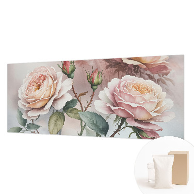 Non-woven fototapet med motiv af pastelfarvede roser