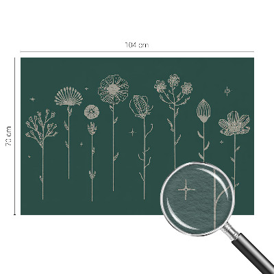 Fotostat med diskret blomstermotiv