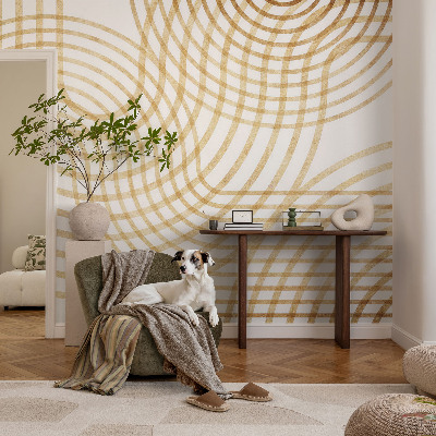 Tapet væg med geometriske vævninger