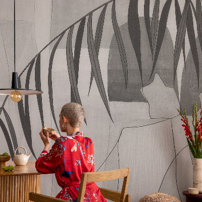 Fototapet børneværelse Abstrakt palme