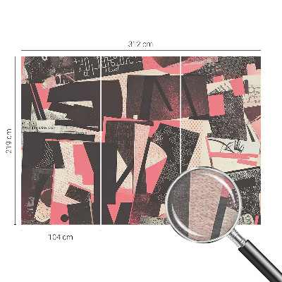 Fototapet til børn med en geometrisk collage