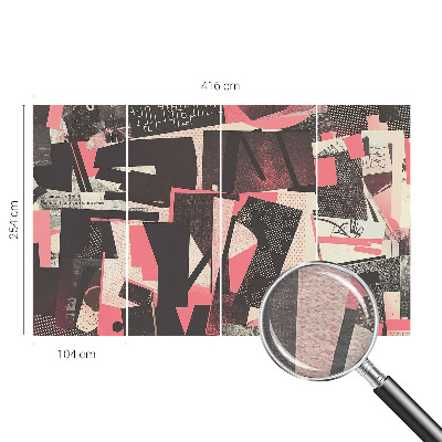 Fototapet til børn med en geometrisk collage