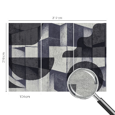Fototapet på mål med geometrisk symmetri