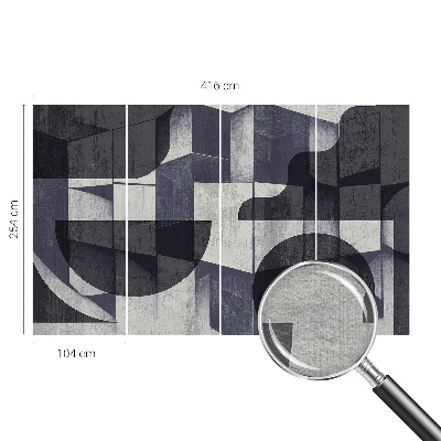 Fototapet på mål med geometrisk symmetri